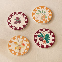 Autumnal Fruit Coasters - 20 Pack Display | Autumn Decor |