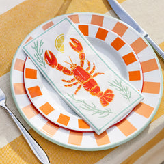 Lobster Long Lunch Paper Napkins - 8 Pack Display | Nautical Gifts |