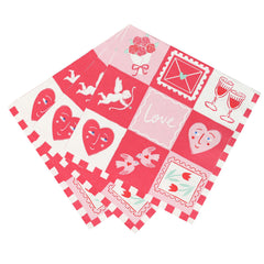 Love Icons Paper Napkins - 12 Pack Display | Wedding Decor |