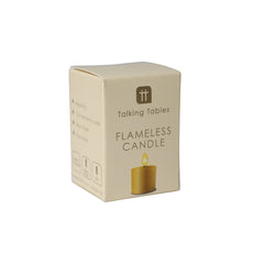Flameless LED Tealight Candle - Gold - 12 Unit Display | Home Decor |