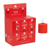 Flameless LED Tealight Candle - Red - 12 Unit Display | Home Decor |