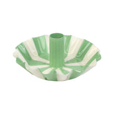 Green Stripe Metal Candle Holder | Summer Decor Gifts |
