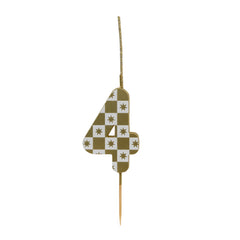Gold Number Sparkler Duo Birthday Candle - 4 | Cake Candles |