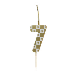 Gold Number Sparkler Duo Birthday Candle - 7 | Cake Candles |