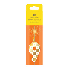 Gold Number Sparkler Duo Birthday Candle - 9 | Cake Candles |