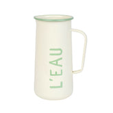 Enamel Water Jug "L'Eau" - 20cm | Summer Kitchenware |