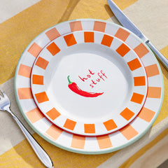 Chilli Enamel Plate - 20cm | Summer Dinner Plates |