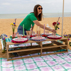Gingham Daisy Picnic Blanket | Summer Decor |