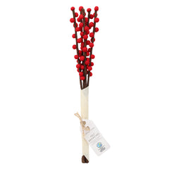 Handmade Red Felt Branches Bundle | Seasonal Decor |