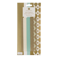 Gold Metallic Tissue Paper Pack - 5 Sheets | Christmas Decor |