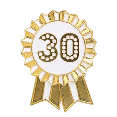 Gold Enamel Birthday Pin Badge - 30 | Birthday Gifts |