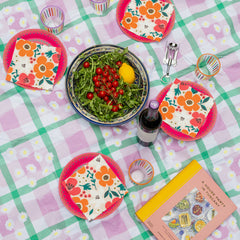 Gingham Daisy Picnic Blanket | Summer Decor |
