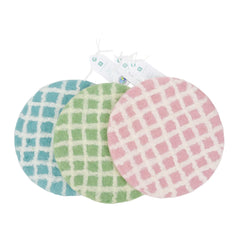 Green, Blue & Pink Checked Felt Trivets | Summer Tableware |