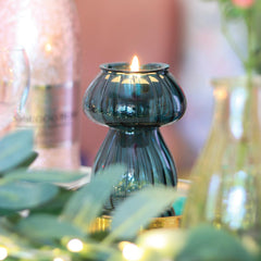 Green Mushroom Glass Candle Holder & Vase | Home Decor |