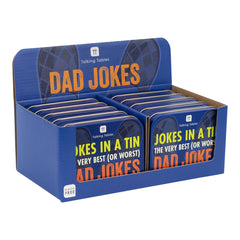 Dad Jokes in a Tin - 100 Cards, 10 Packs Display | Stocking Filler Gifts |