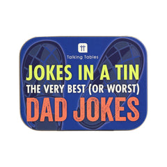 Dad Jokes in a Tin - 100 Cards, 10 Packs Display | Stocking Filler Gifts |
