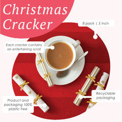 Gold Christmas Saucer Crackers - 10 Pack Display | Christmas Decor |