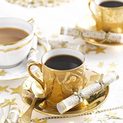 Gold Christmas Saucer Crackers - 10 Pack Display | Christmas Decor |