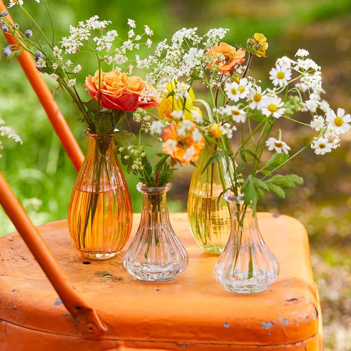 Clear Recycled Glass Bud Vase | Wedding Decor |