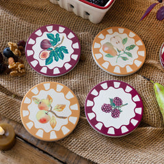 Autumnal Fruit Coasters - 20 Pack Display | Autumn Decor |