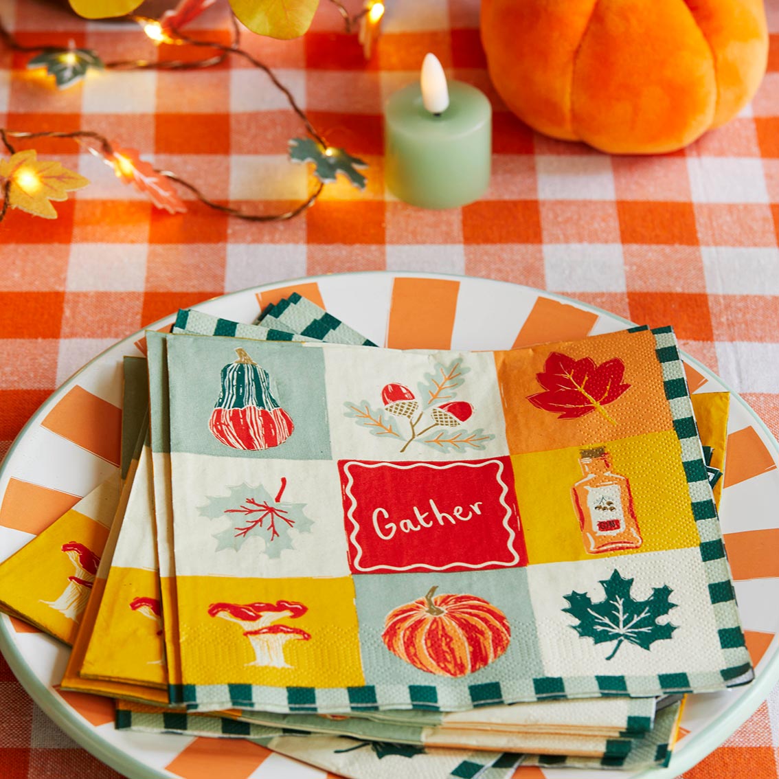 Autumnal Paper Napkins - 20 Pack | Autumn Decor |