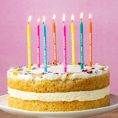 Multicolour Happy Birthday Candles - 24 Pack | Cake Candles |