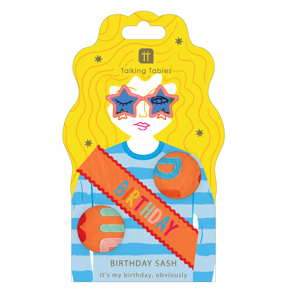 Colourful Birthday Sash | Birthday Wearables |