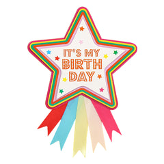 Birthday Star Rosette Badge | Party Supplies |