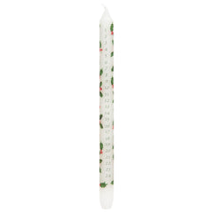 Botanical Holly Christmas Advent Candles | Christmas Countdown |