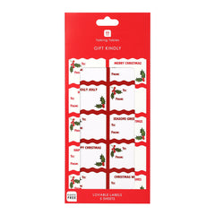 Holly Christmas Stickers - 5 Sheets - 55 Stickers
