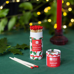 Holly Christmas Small Matches - 45 Matches | Festive Matches |