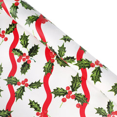 Holly Recycled Wrapping Paper - 3m - 16 Unit Display