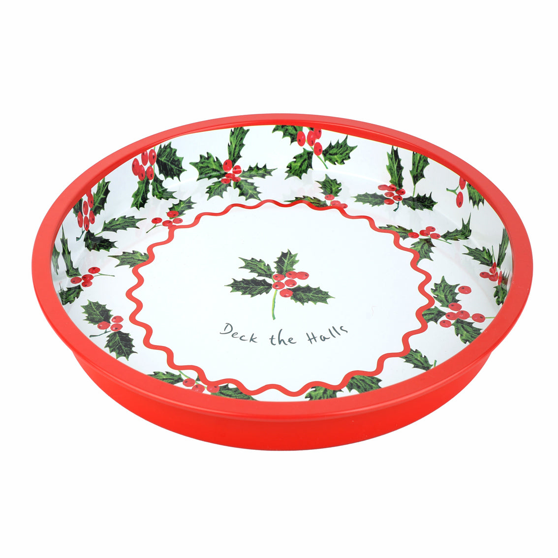 Holly Tin Tray - 30cm