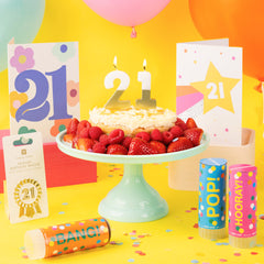 Gold Enamel Birthday Pin Badge - 21 | Birthday Gifts |