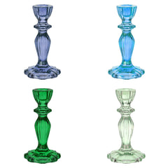 Glass Candle Holder Starter Set, Cool Colours | Summer Decor Gifts |