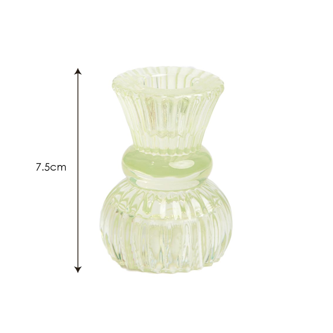 Green Glass Dinner Candle & Tealight Holder | Outdoor Dining Decor |