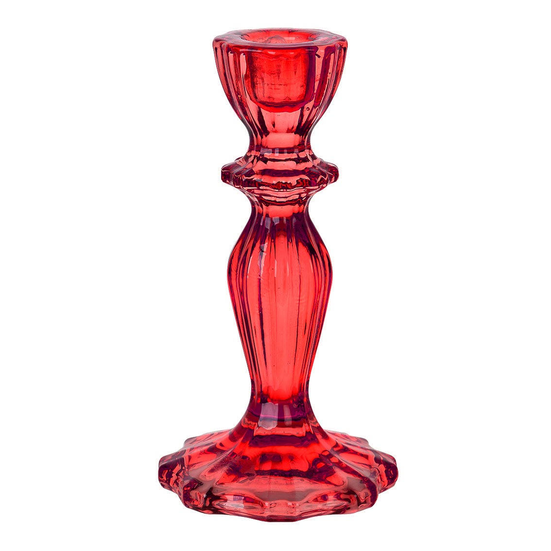 Coloured Glass Candle Holders