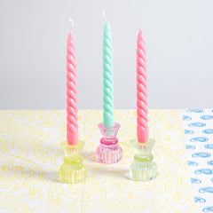 Mixed Colour Dinner Candle & Tealight Holder Starter Set | Summer Gifts |