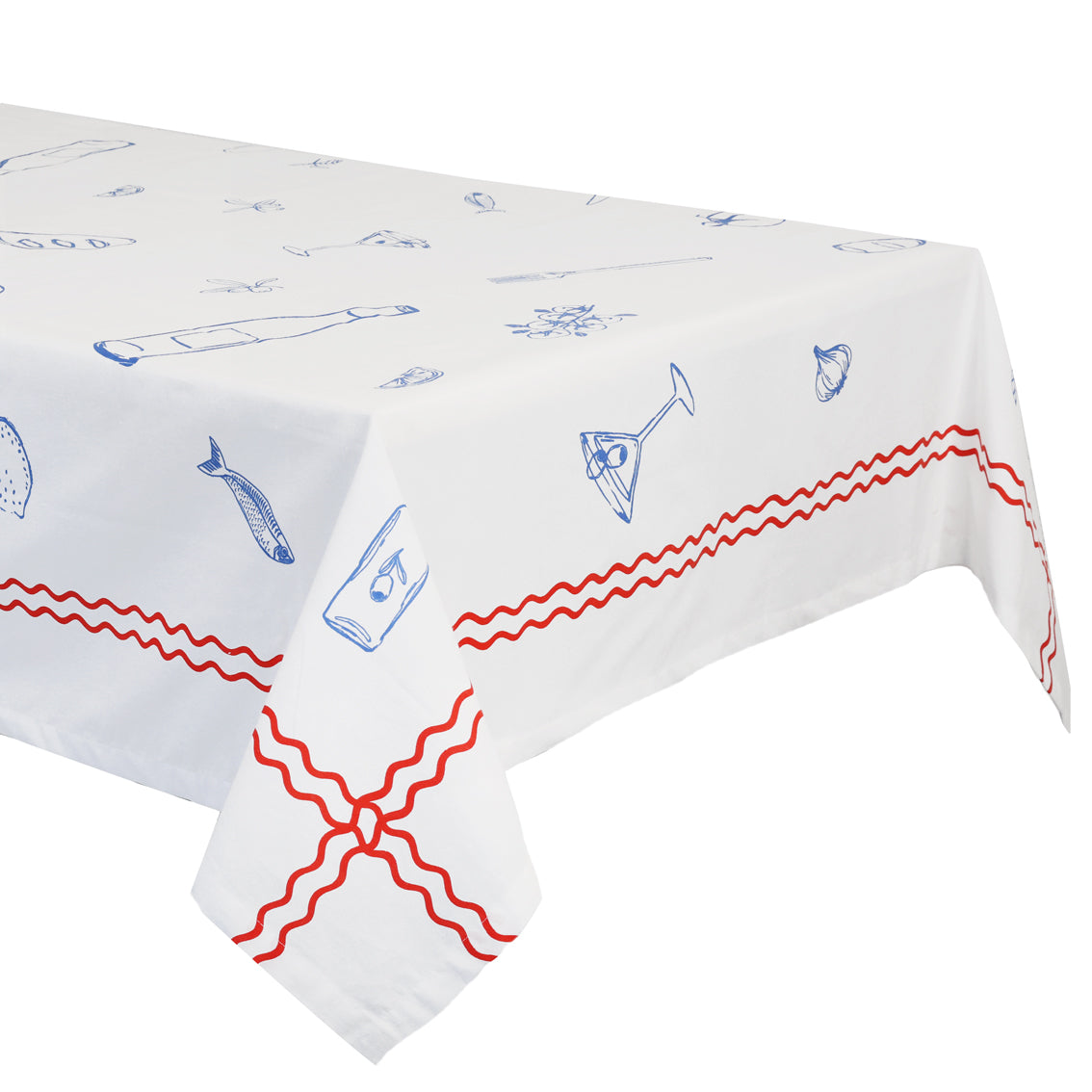 Food Icons Fabric Table Cover | Summer Tableware |