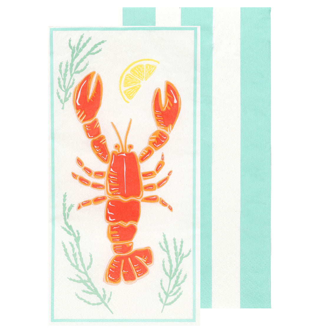 Lobster Long Lunch Paper Napkins - 8 Pack Display | Nautical Gifts |