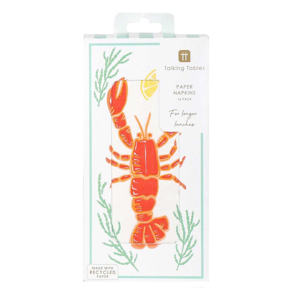 Lobster Long Lunch Paper Napkins - 8 Pack Display | Nautical Gifts |