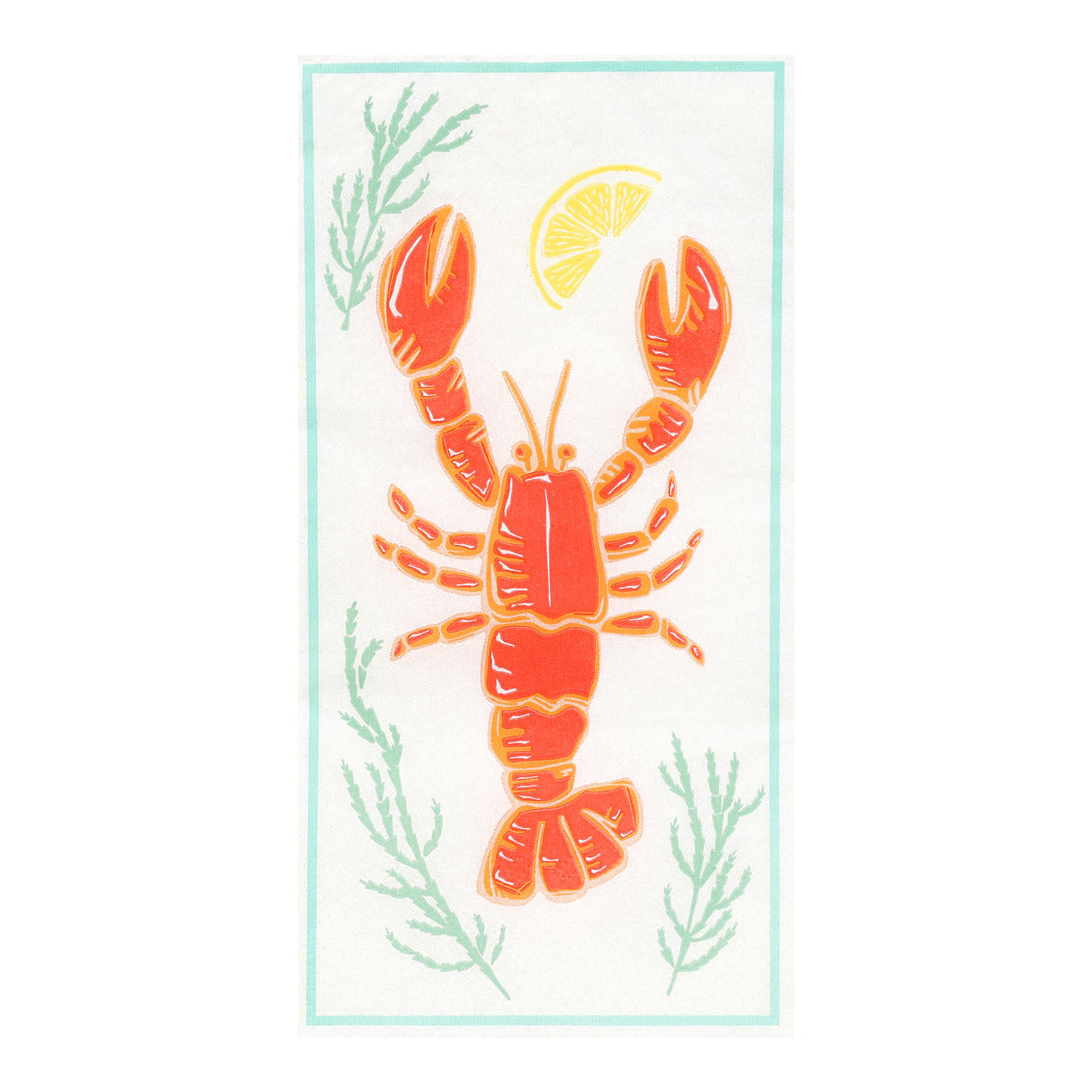 Lobster Long Lunch Paper Napkins - 8 Pack Display | Nautical Gifts |