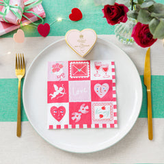 Love Icons Paper Napkins - 12 Pack Display | Wedding Decor |