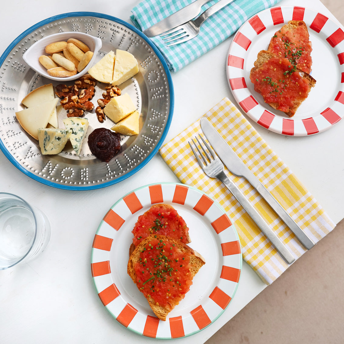 Mint Gingham Napkins - 2 Pack | Summer Tableware |