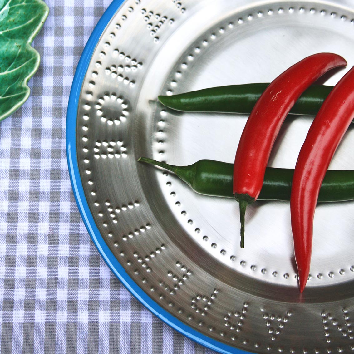 Bon Appetit Stainless Steel Reusable Plates Starter Set - 25cm | Summer Plates |