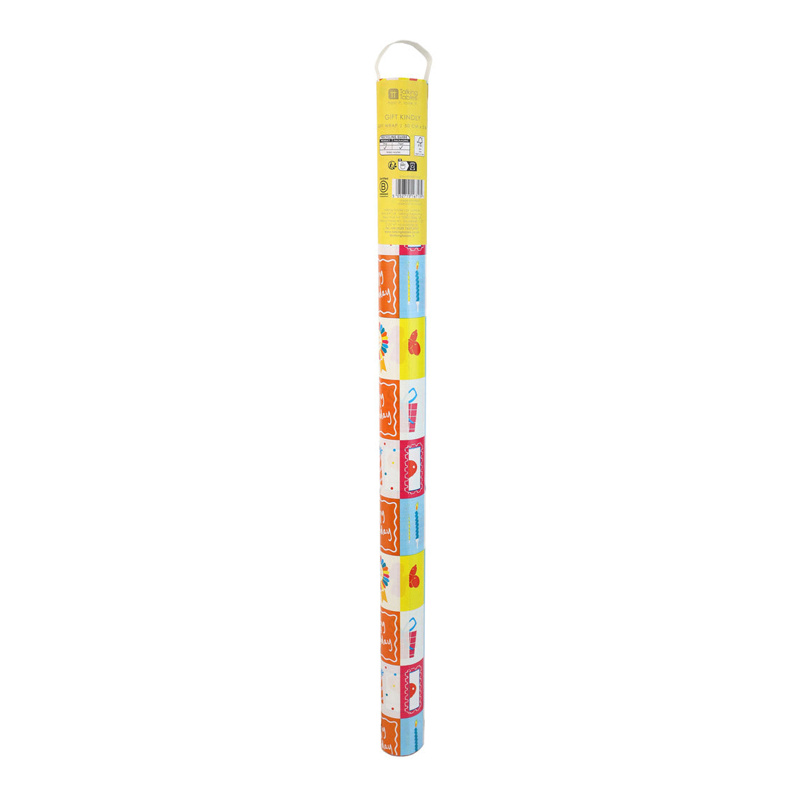 Birthday Icons Recycled Wrapping Paper - 3m - 16 Unit Display
