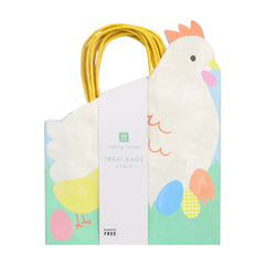 Hen Shaped Spring Paper Gift Bags - 6 Pack | Easter Decor |