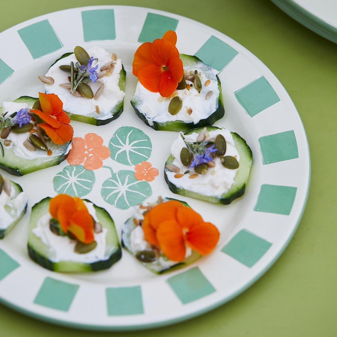 Nasturtium Enamel Plate - 20cm | Summer Dinner Plates |