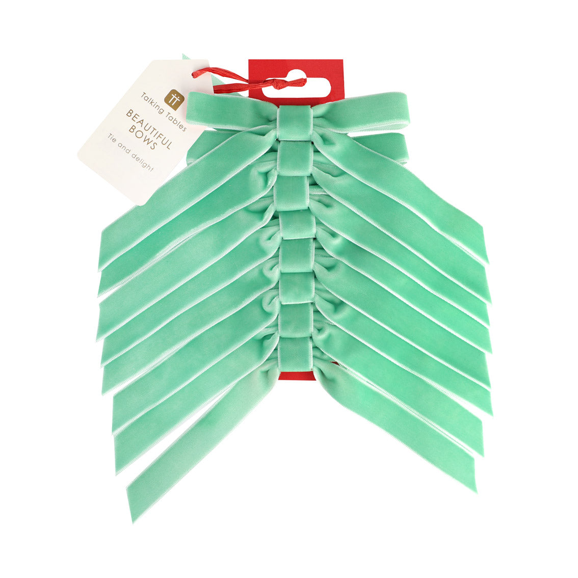 Green Velvet Bows - 8 Pack | Home Decor |