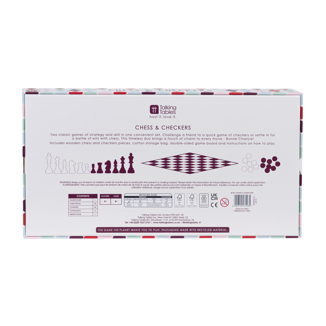 Chess & Checkers Set | Classic Games |